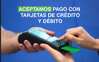 Aceptamos pagos con tarjetas de crèdito y débito 